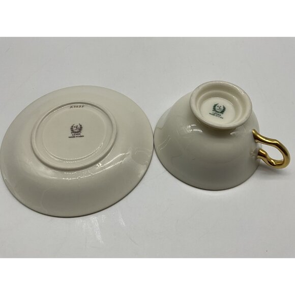 LENOX Stradivarius Blue Teacup and Saucer Retired Vintage Dinnerware Collectible - Picture 6 of 14